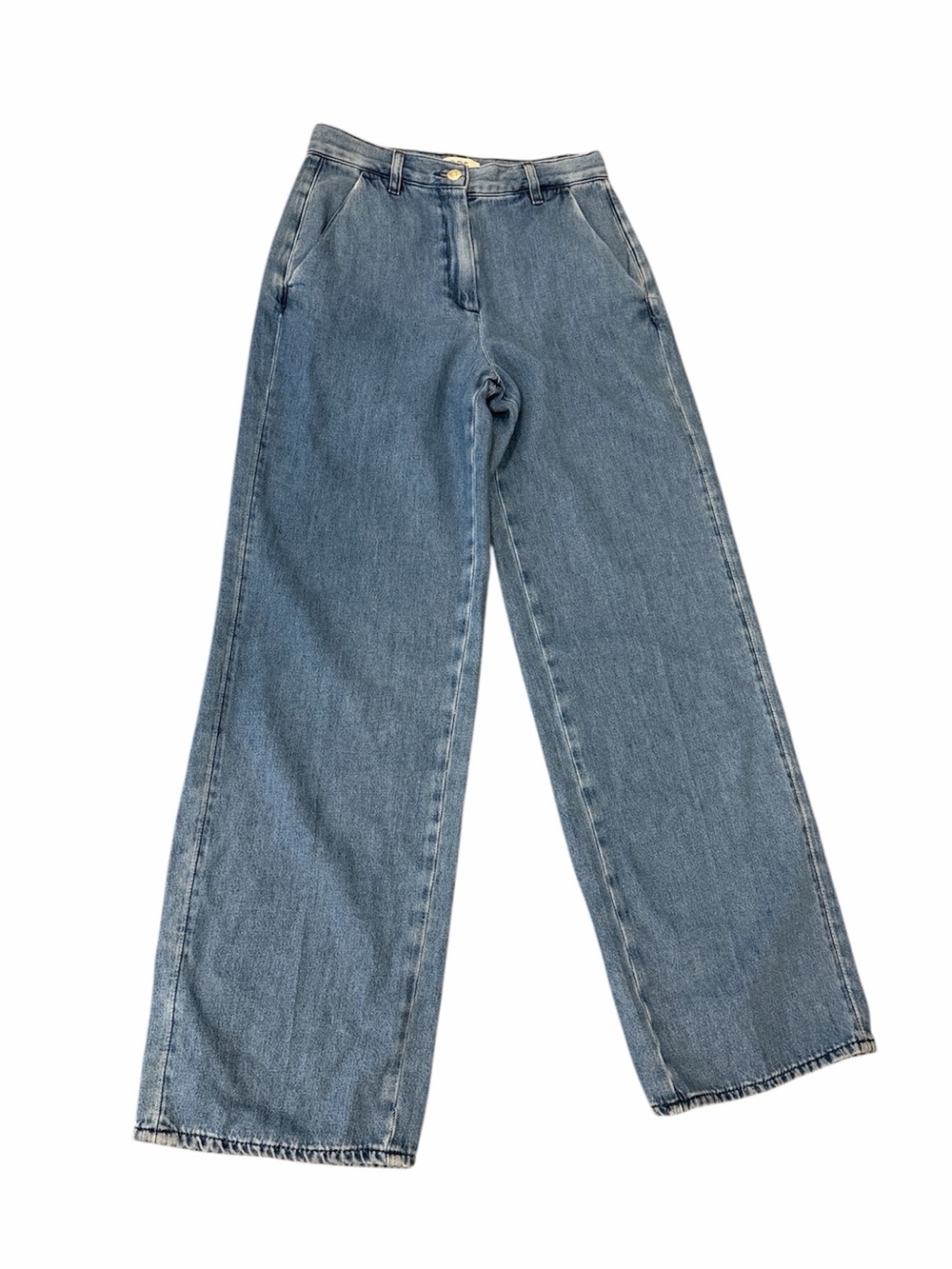 COS organic cotton wide leg trouser jean size 4 NWT